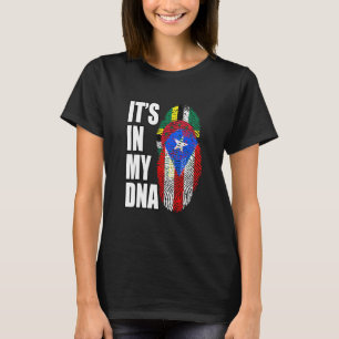 Dominica en Puerto Rican Mix DNA-vlagwerelderfgoed T-shirt
