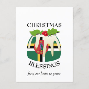 DOMINICA Festive Pudding-kerstBriefkaart Briefkaart