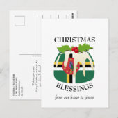 DOMINICA Festive Pudding-kerstBriefkaart Briefkaart (Voorkant / Achterkant)