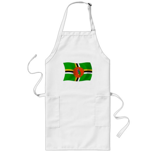 Dominica Flag Apron Lang Schort (Voorkant)