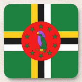 Dominica Flag Bier Onderzetter (Voorkant)