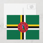 Dominica Flag Briefkaart (Voorkant / Achterkant)