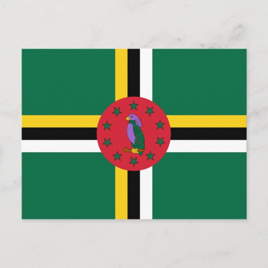 Dominica Flag Briefkaart (Voorkant)