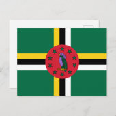 Dominica Flag Briefkaart (Voorkant / Achterkant)