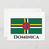 Dominica Flag Briefkaart (Voorkant / Achterkant)