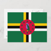 Dominica Flag Briefkaart (Voorkant / Achterkant)