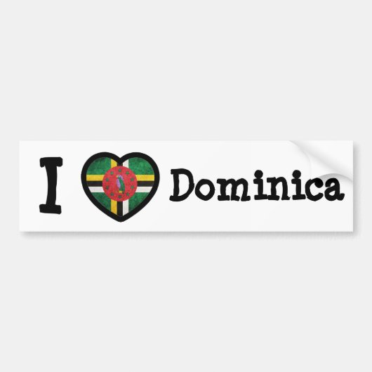 Dominica Flag Bumpersticker (Voorkant)