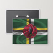 Dominica Flag Button (Voorkant / Achterkant)