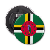 Dominica Flag Button Flesopener (Voorkant)