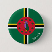 Dominica Flag Charming Patriotic Ronde Button 5,7 Cm (Voorkant)