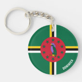 Dominica Flag Charming Patriotic Sleutelhanger (Voorkant)
