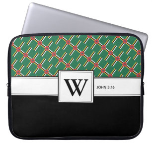 DOMINICA FLAG Christelijk Scripts Laptop Monogram Laptop Sleeve