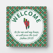 DOMINICA FLAG Christelijk Welkom Fotoplaat (Voorkant)