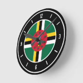 Dominica Flag Elegant Ronde Klok (Hoek)