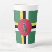 Dominica Flag Emblem Latte Mok (Voorkant)
