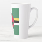 Dominica Flag Emblem Latte Mok (Rechts)