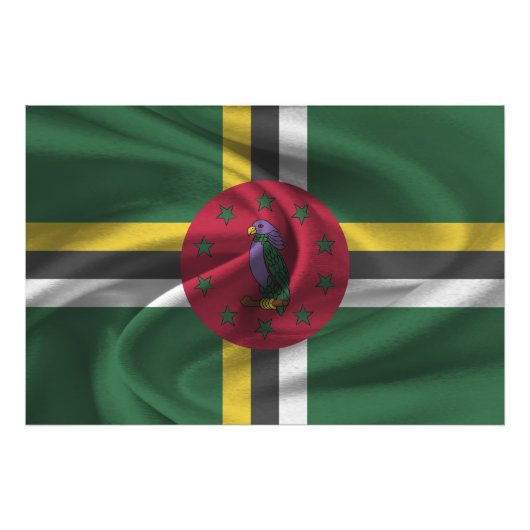 Dominica Flag Foto Afdruk (Voorkant)