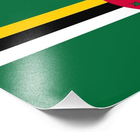 Dominica Flag Foto Afdruk (Hoek)