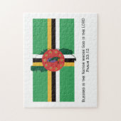 DOMINICA FLAG | Gezegende natie | Dominicaans Legpuzzel (Verticaal)