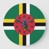 Dominica Flag Grote Klok (Voorkant)