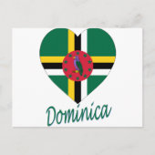 Dominica Flag Heart Briefkaart (Voorkant)