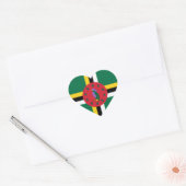 Dominica Flag Heart Sticker (Envelop)
