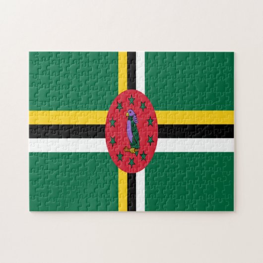 Dominica Flag Jigzaag Puzzle Legpuzzel (Horizontaal)