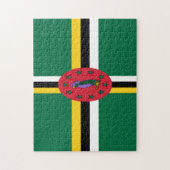 Dominica Flag Jigzaag Puzzle Legpuzzel (Verticaal)