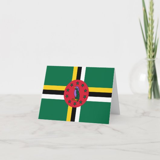 Dominica Flag Kaart (Voorkant)