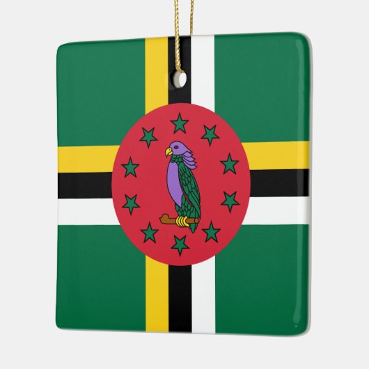 Dominica Flag Keramisch Ornament (Links)
