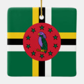 Dominica Flag Keramisch Ornament (Achterkant)