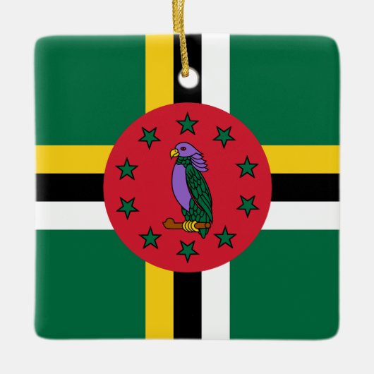 Dominica Flag Keramisch Ornament (Voorkant)