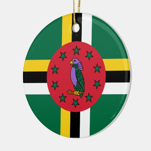 Dominica Flag Keramisch Ornament (Links)
