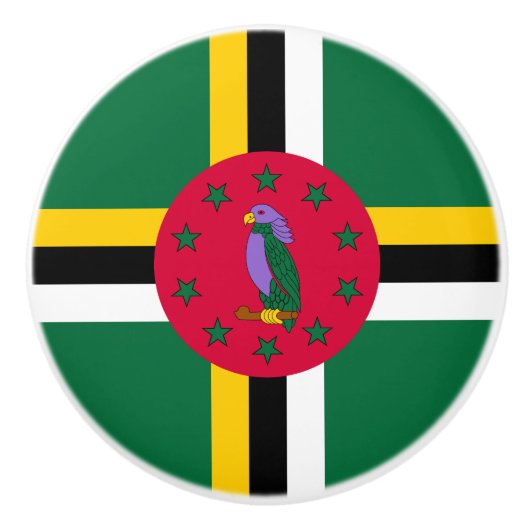 Dominica Flag Keramische Knop (Voorkant)