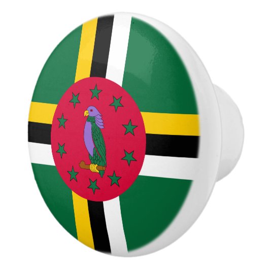 Dominica Flag Keramische Knop (Rechts)
