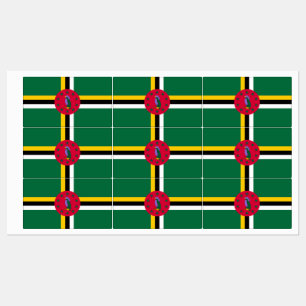 Dominica Flag Labels