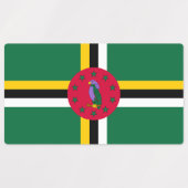 Dominica Flag Labels (Design 1)