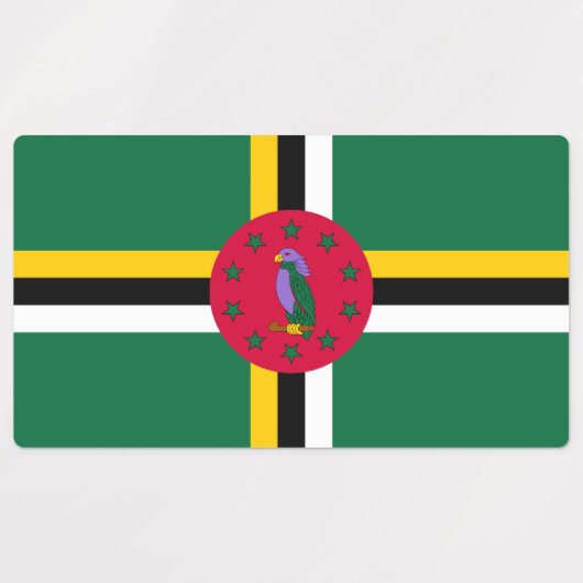 Dominica Flag Labels (Design 1)