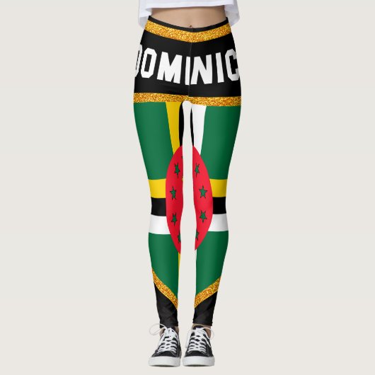 Dominica Flag Leggings (Voorkant)