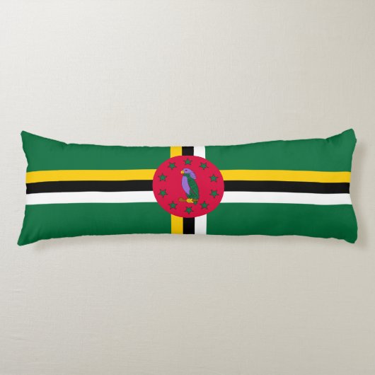 Dominica Flag Lichaamskussen (Voorkant)