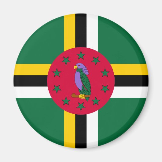 Dominica Flag Magneet (Voorkant)