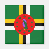 Dominica Flag Magneet (Voorkant)
