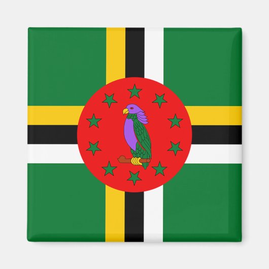 Dominica Flag Magneet (Voorkant)