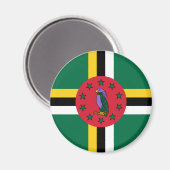 Dominica Flag Magneet (Voorkant / Achterkant)