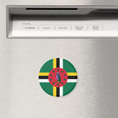 Dominica Flag Magneet (Insitu (Vaatwasser))