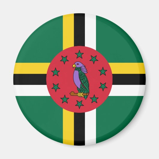 Dominica Flag Magneet (Voorkant)