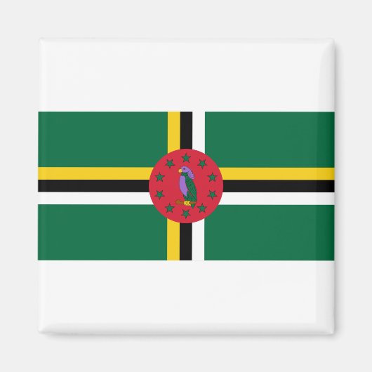 Dominica Flag Magneet (Voorkant)