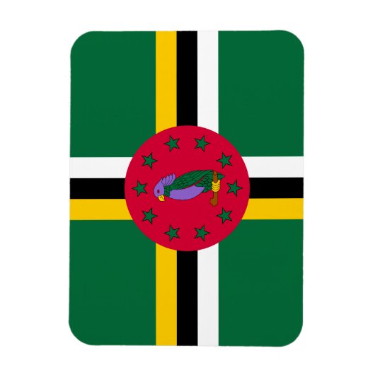 Dominica Flag Magneet (Verticaal)