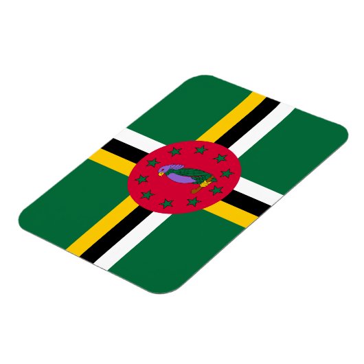 Dominica Flag Magneet (Linkerzijde)