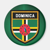 Dominica Flag Magneet (Voorkant)